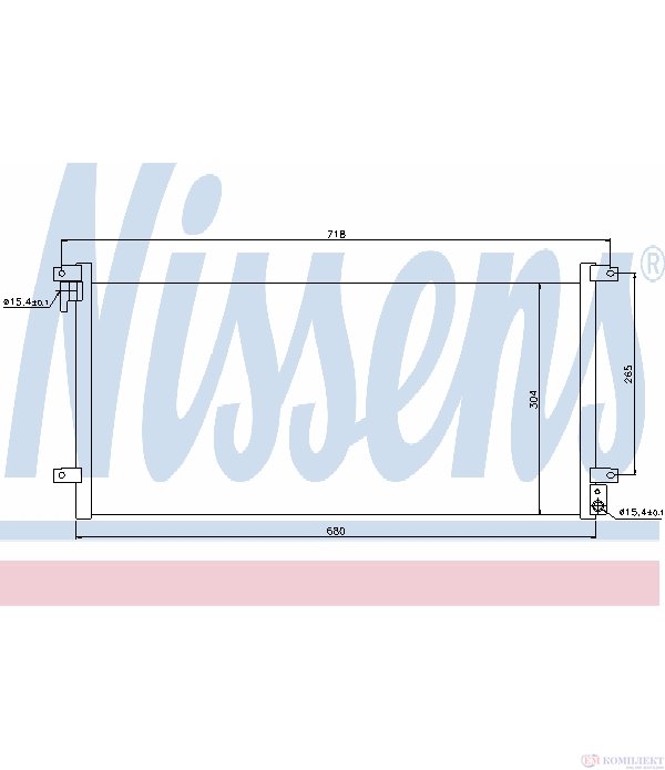 РАДИАТОР КЛИМАТИК IVECO DAILY II (1999-) 35 S 11 V,35 C 11 V - NISSENS
