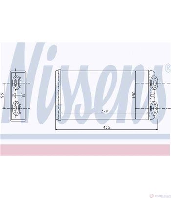 РАДИАТОР ПАРНО MAN F 2000 (1994-) 26.423 DFK,26.423 DFLK - NISSENS