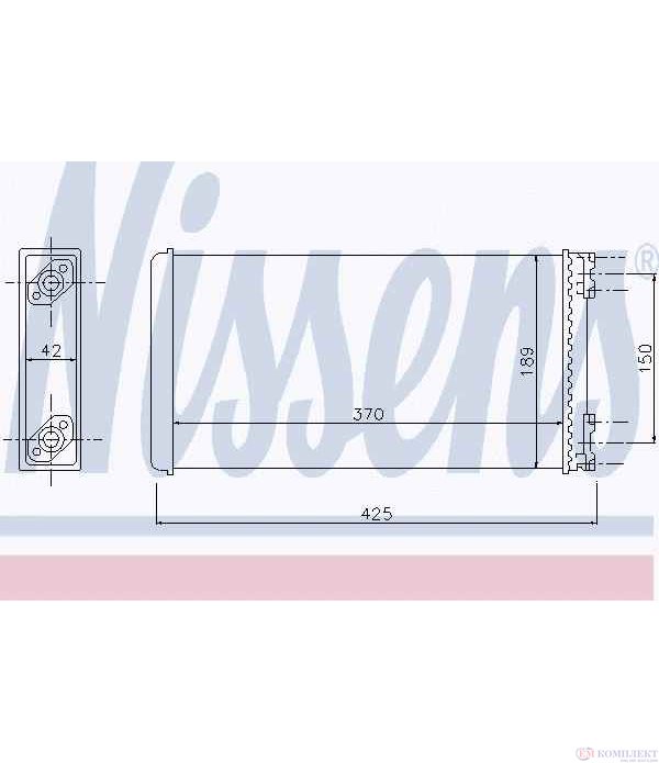 РАДИАТОР ПАРНО MAN F 90 (1986-) 26.372 DF,26.372 DFL - NISSENS