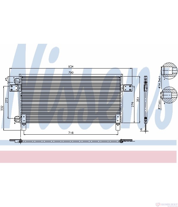 РАДИАТОР КЛИМАТИК MAN TGS (2007-) 24.360 FNLLW/N - NISSENS