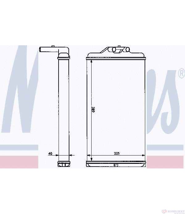 РАДИАТОР ПАРНО MERCEDES SK (1987-) 2435 S,2435 LS - NISSENS