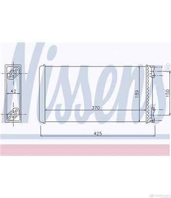 РАДИАТОР ПАРНО MAN F 90 (1986-) 26.322 FNL,26.322 FNLL - NISSENS
