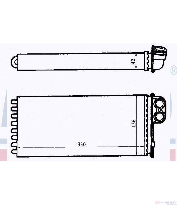 РАДИАТОР ПАРНО RENAULT TRUCKS MIDLUM (2000-) 280.16 - NISSENS