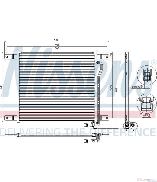РАДИАТОР КЛИМАТИК MAN M 2000 M (1995-) 14.264 MLS, MLRS - NISSENS