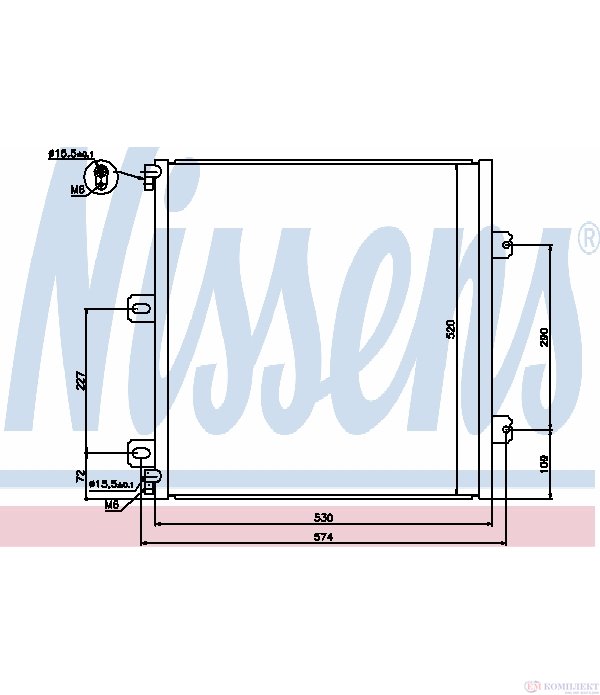 РАДИАТОР КЛИМАТИК RENAULT TRUCKS MIDLUM (2000-) 250.14/C - NISSENS