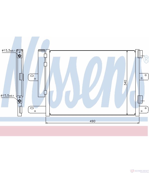 РАДИАТОР КЛИМАТИК IVECO EUROCARGO (1991-) 140 E 21 K - NISSENS