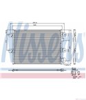 РАДИАТОР КЛИМАТИК IVECO EUROCARGO (1991-) 90 E 18 tector, 90 E 18 D tector, 90 E 18 DP tector - NISSENS