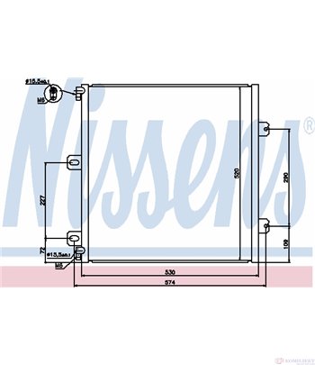 РАДИАТОР КЛИМАТИК RENAULT TRUCKS MIDLUM (2000-) 135.09/B,150.09/B - NISSENS