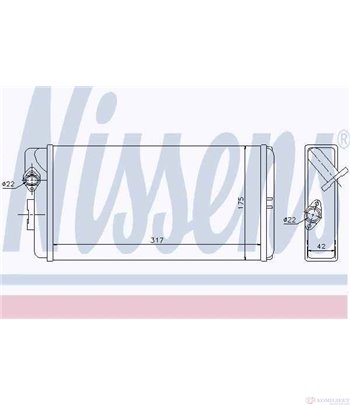 РАДИАТОР ПАРНО MERCEDES LK/LN2 (1984-) 1514,1514 L - NISSENS