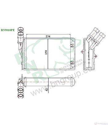 РАДИАТОР ПАРНО CITROEN BERLINGO (1996-) 1.9 D 70 - BNR