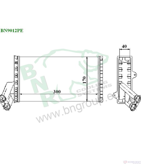РАДИАТОР ПАРНО PEUGEOT EXPERT (1995-) 1.9 D 70 - BNR