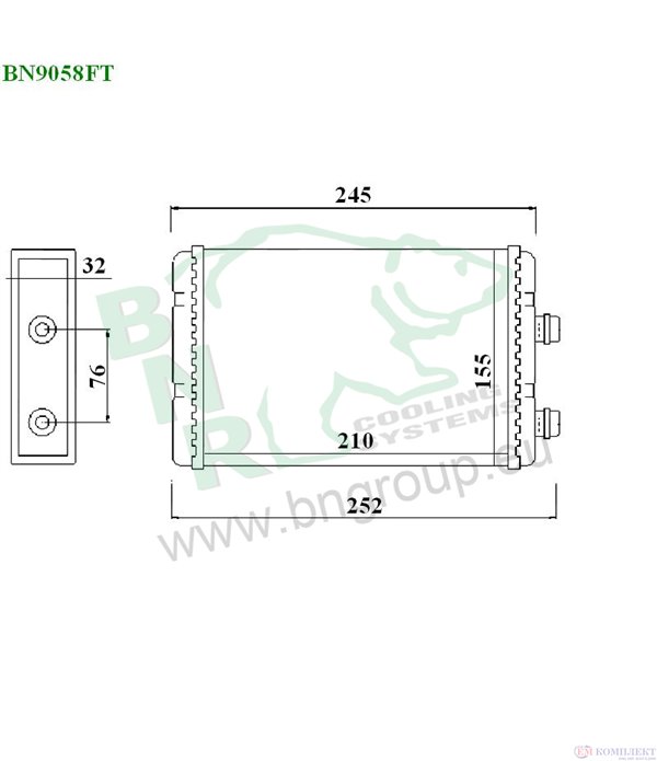 РАДИАТОР ПАРНО FIAT PUNTO VAN (2000-) 1.9 JTD - BNR