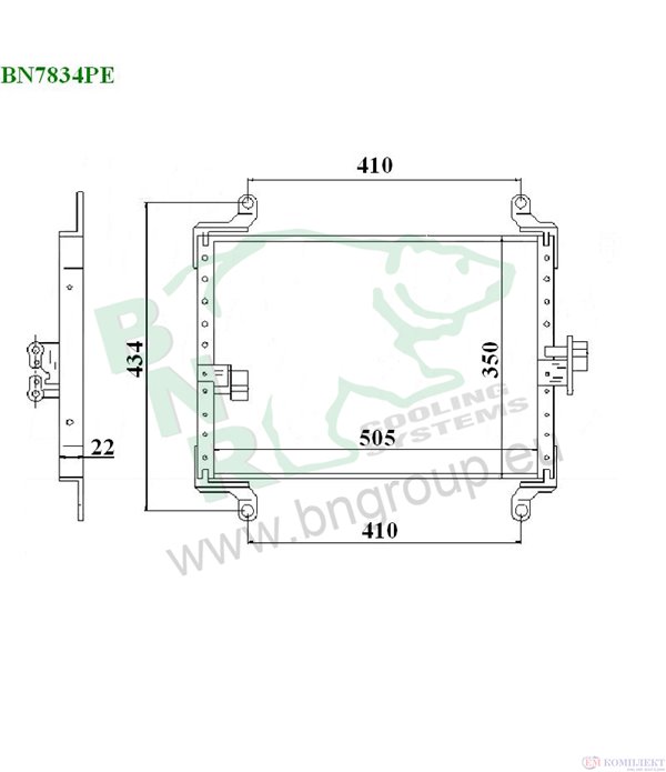РАДИАТОР КЛИМАТИК PEUGEOT BOXER (1994-) 1.9 TD - BNR