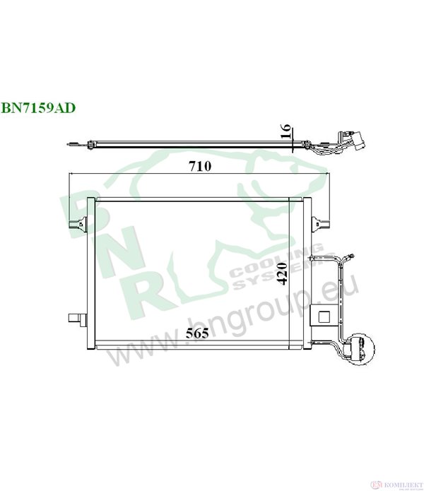 РАДИАТОР КЛИМАТИК AUDI A4 (1995-) 1.9 TDI quattro - BNR