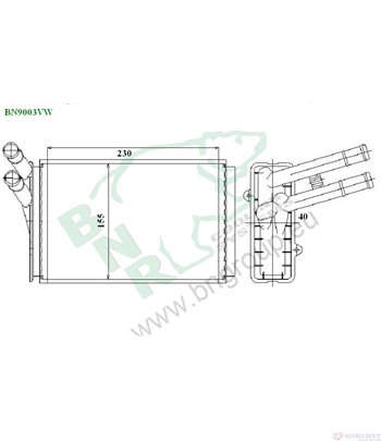 РАДИАТОР ПАРНО AUDI COUPE (1988-) 2.0 - BNR
