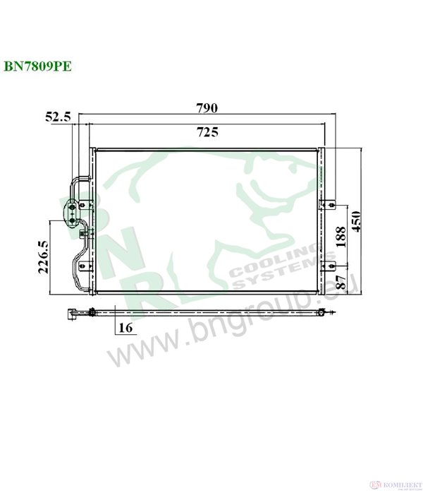 РАДИАТОР КЛИМАТИК PEUGEOT EXPERT (1995-) 2.0 - BNR