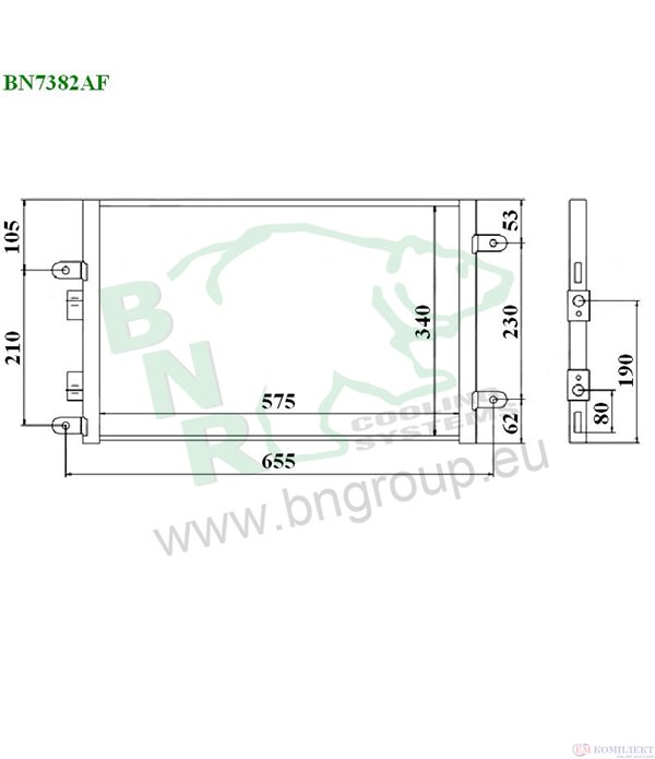РАДИАТОР КЛИМАТИК ALFA ROMEO 147 (2001-) 2.0 16V T.S. - BNR