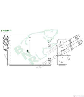 РАДИАТОР ПАРНО VOLKSWAGEN GOLF IV (1997-) 2.0 4motion - BNR