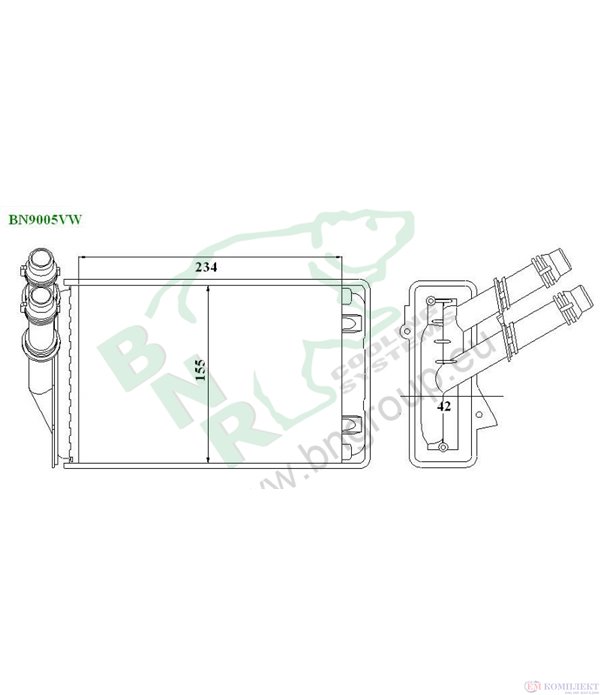 РАДИАТОР ПАРНО VOLKSWAGEN GOLF IV VARIANT (1999-) 2.0 4motion - BNR