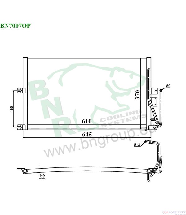 РАДИАТОР КЛИМАТИК OPEL VECTRA B COMBI (1996-) 2.0 DI 16V - BNR