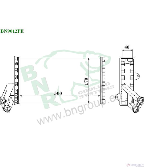 РАДИАТОР ПАРНО CITROEN JUMPY (1994-) 2.0 i 16V - BNR