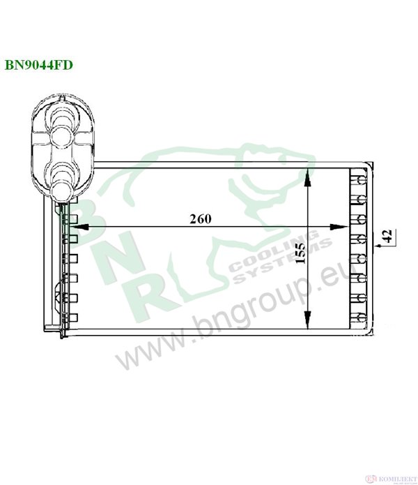 РАДИАТОР ПАРНО VOLKSWAGEN SHARAN (1995-) 2.0 LPG - BNR