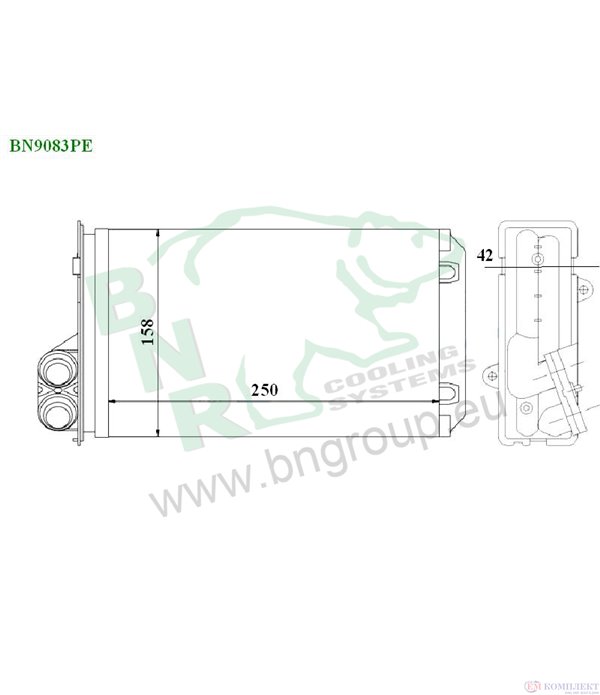РАДИАТОР ПАРНО PEUGEOT 406 BREAK (1996-) 2.1 TD 12V - BNR
