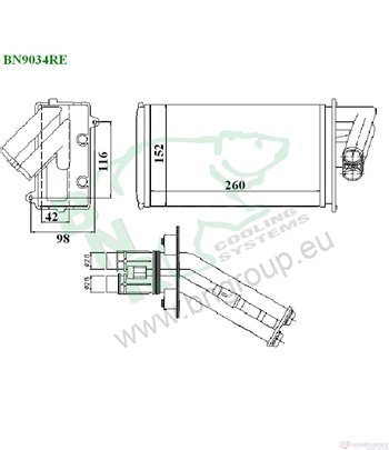 РАДИАТОР ПАРНО RENAULT LAGUNA (1993-) 2.2 D - BNR