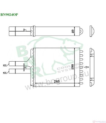 РАДИАТОР ПАРНО OPEL VECTRA B COMBI (1996-) 2.2 DTI 16V - BNR