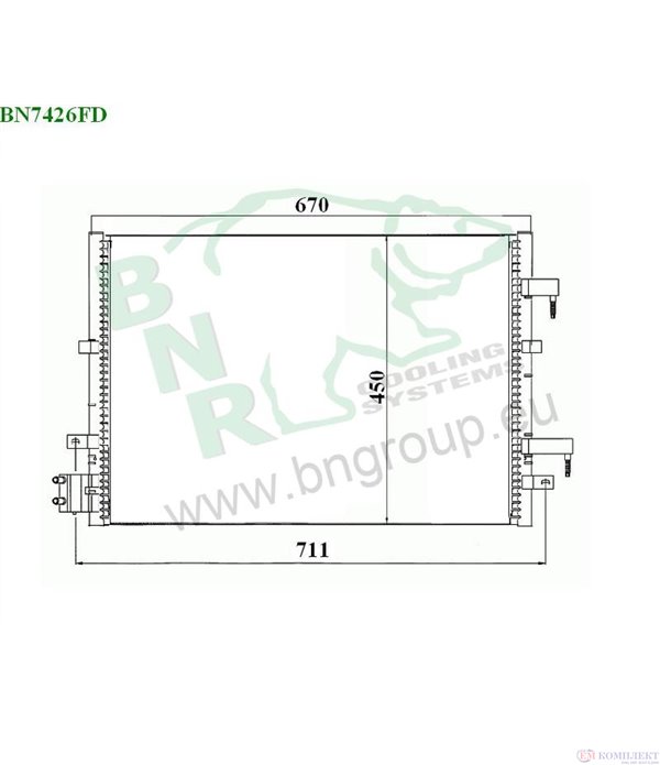 РАДИАТОР КЛИМАТИК FORD MONDEO III COMBI (2000-) 2.2 TDCi - BNR