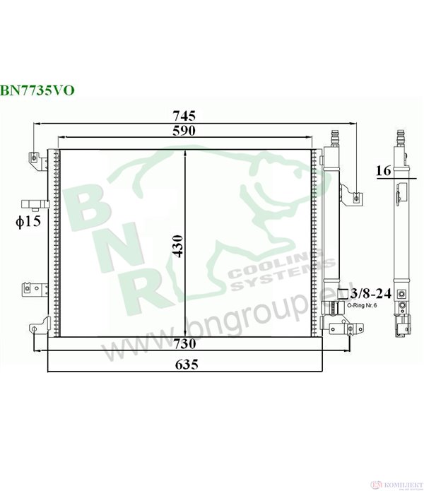 РАДИАТОР КЛИМАТИК VOLVO S80 I (1998-) 2.4 - BNR