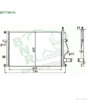 РАДИАТОР КЛИМАТИК VOLVO S60 I (2000-) 2.4 Bifuel - BNR