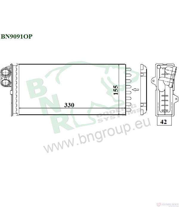 РАДИАТОР ПАРНО OPEL MOVANO COMBI (1998-) 2.5 D - BNR