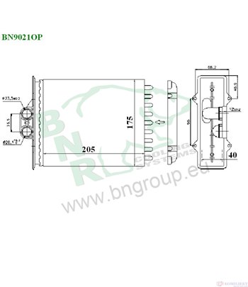 РАДИАТОР ПАРНО OPEL VECTRA B COMBI (1996-) 2.5 i V6 - BNR