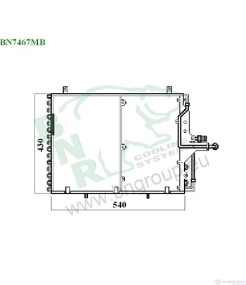 РАДИАТОР КЛИМАТИК MERCEDES W124 COMBI S124 (1985-) 260 TE FGST. - BNR