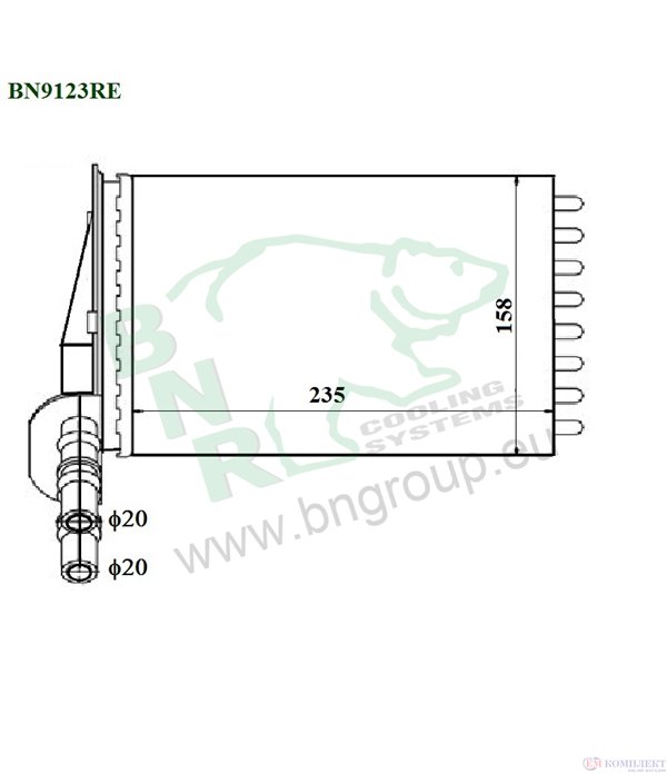 РАДИАТОР ПАРНО RENAULT CLIO II (1998-) 3.0 V6 Sport - BNR