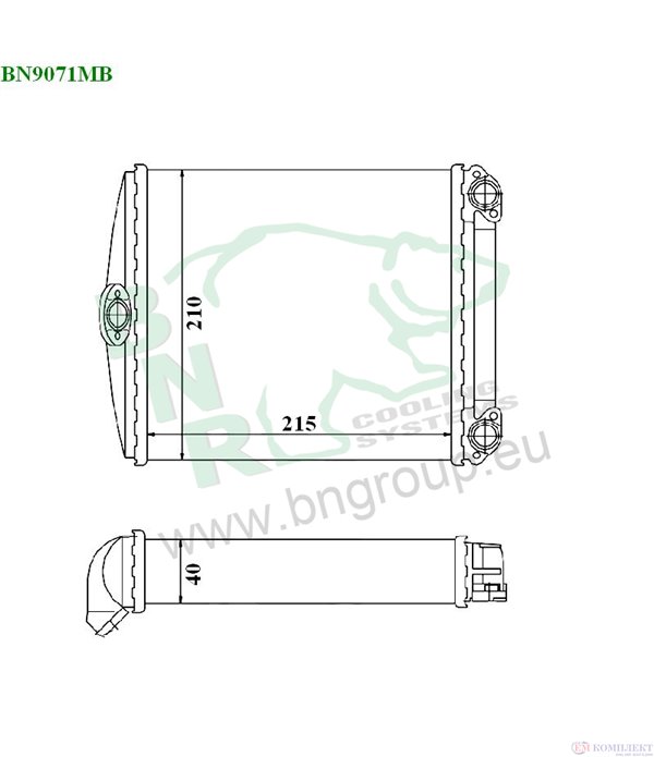 РАДИАТОР ПАРНО MERCEDES W124 SEDAN (1984-) 300 E 24V - BNR