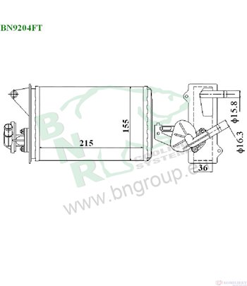 РАДИАТОР ПАРНО FIAT UNO (1983-) 70 i.e. 1.4 - BNR