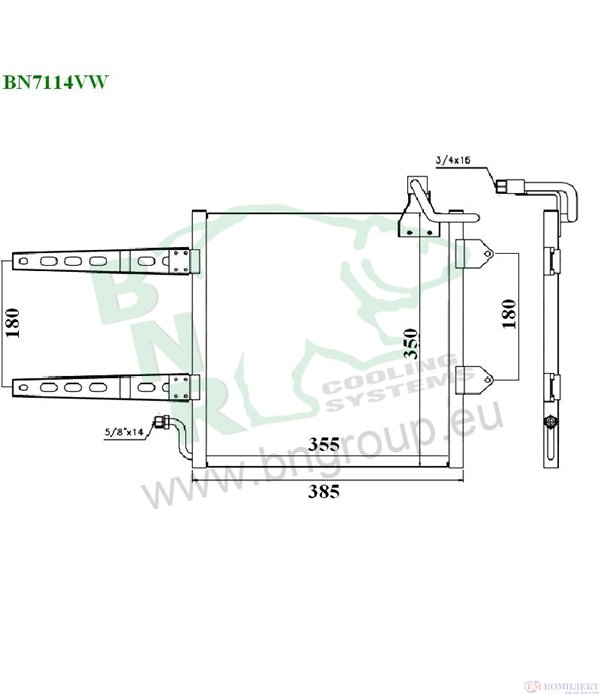 РАДИАТОР КЛИМАТИК VOLKSWAGEN POLO (1994-) 75 1.6 - BNR