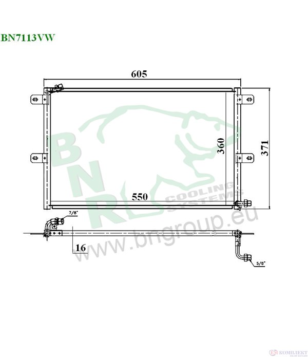 РАДИАТОР КЛИМАТИК VOLKSWAGEN POLO CLASSIC (1995-) 75 1.6 - BNR