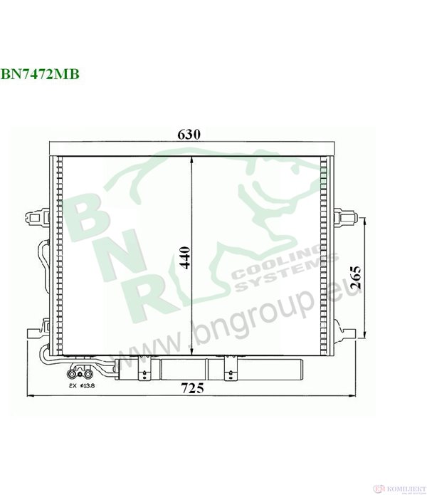 РАДИАТОР КЛИМАТИК MERCEDES E CLASS W211 (2002-) E 280 4-matic - BNR