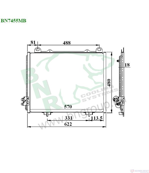 РАДИАТОР КЛИМАТИК MERCEDES E CLASS COMBI S210 (1996-) E 430 T 4-matic - BNR