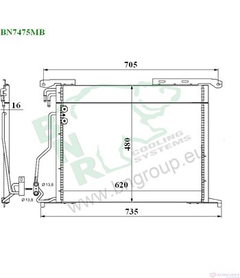 РАДИАТОР КЛИМАТИК MERCEDES S CLASS W220 (1998-) S 430 - BNR