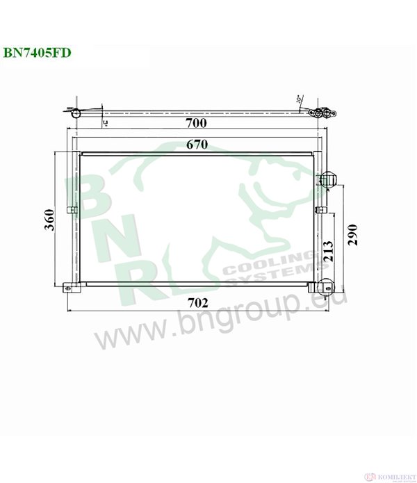 РАДИАТОР КЛИМАТИК FORD MONDEO III (2000-) ST220 - BNR