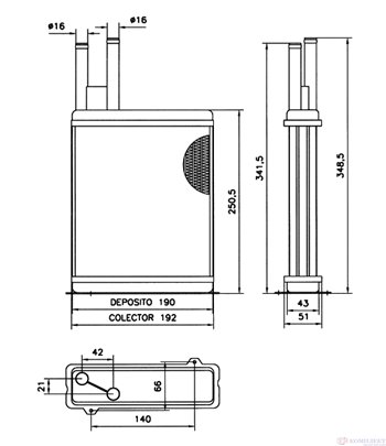 РАДИАТОР ПАРНО CITROEN JUMPER (1994-) 1.9 TD - NRF