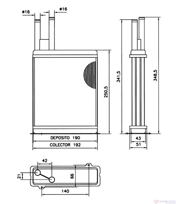 РАДИАТОР ПАРНО PEUGEOT BOXER (1994-) 2.5 D - NRF