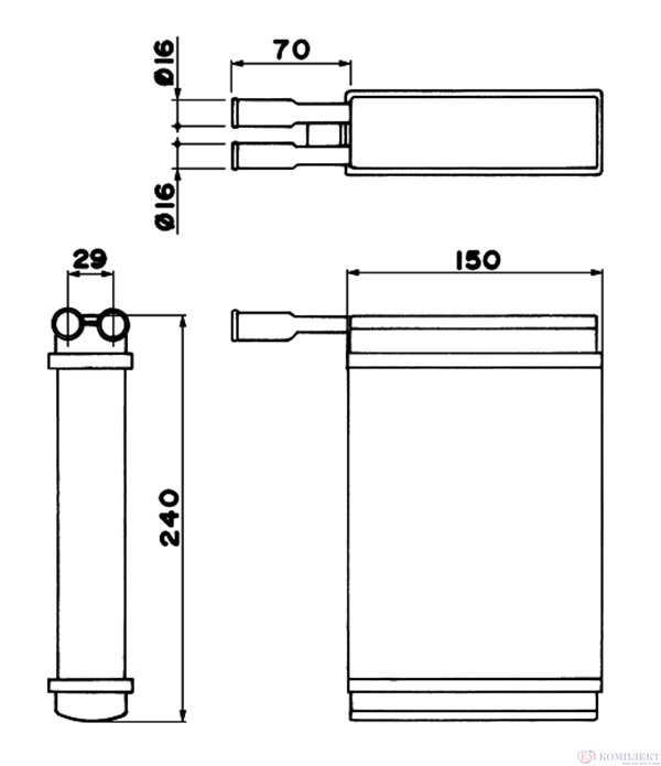 РАДИАТОР ПАРНО FORD FIESTA II (1983-) 1.6 D - NRF