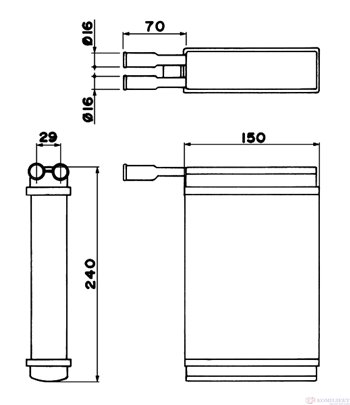 РАДИАТОР ПАРНО FORD FIESTA II (1983-) 1.8 D - NRF