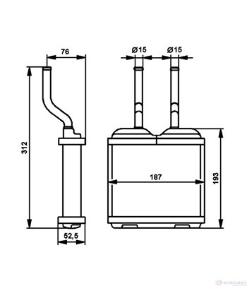 РАДИАТОР ПАРНО OPEL CORSA B (1993-) 1.2 i 16V - NRF