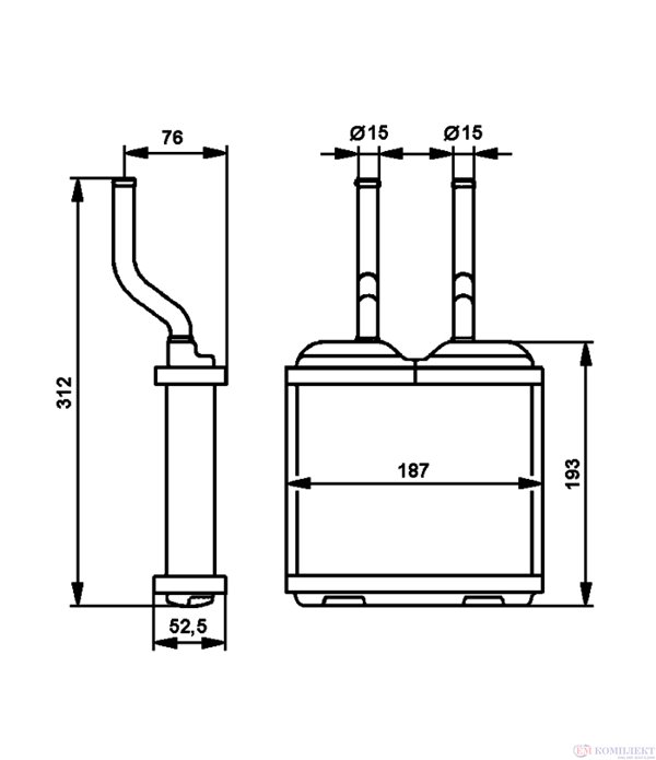 РАДИАТОР ПАРНО VAUXHALL CORSA MK II (1993-) 1.2 i 16V - NRF
